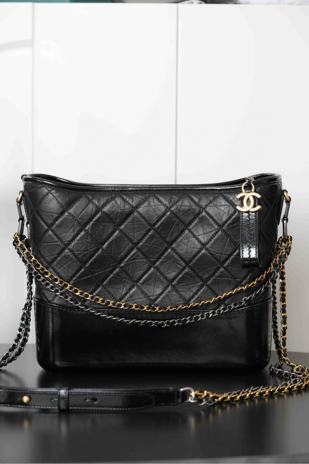 샤넬 Chanel Gabrielle Large Hobo Bag Black 28cm