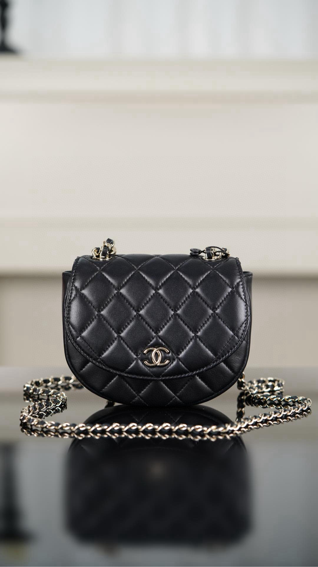 샤넬 Chanel 25c Clutch with Chain Black 16cm