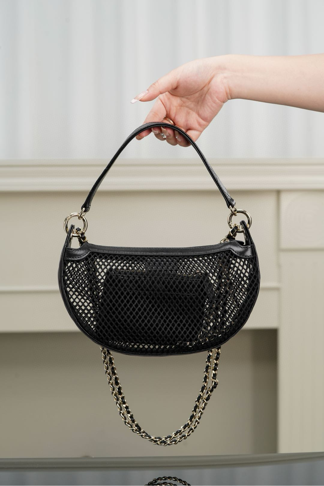 샤넬 Chanel 25s Clutch with Chain Black 22cm