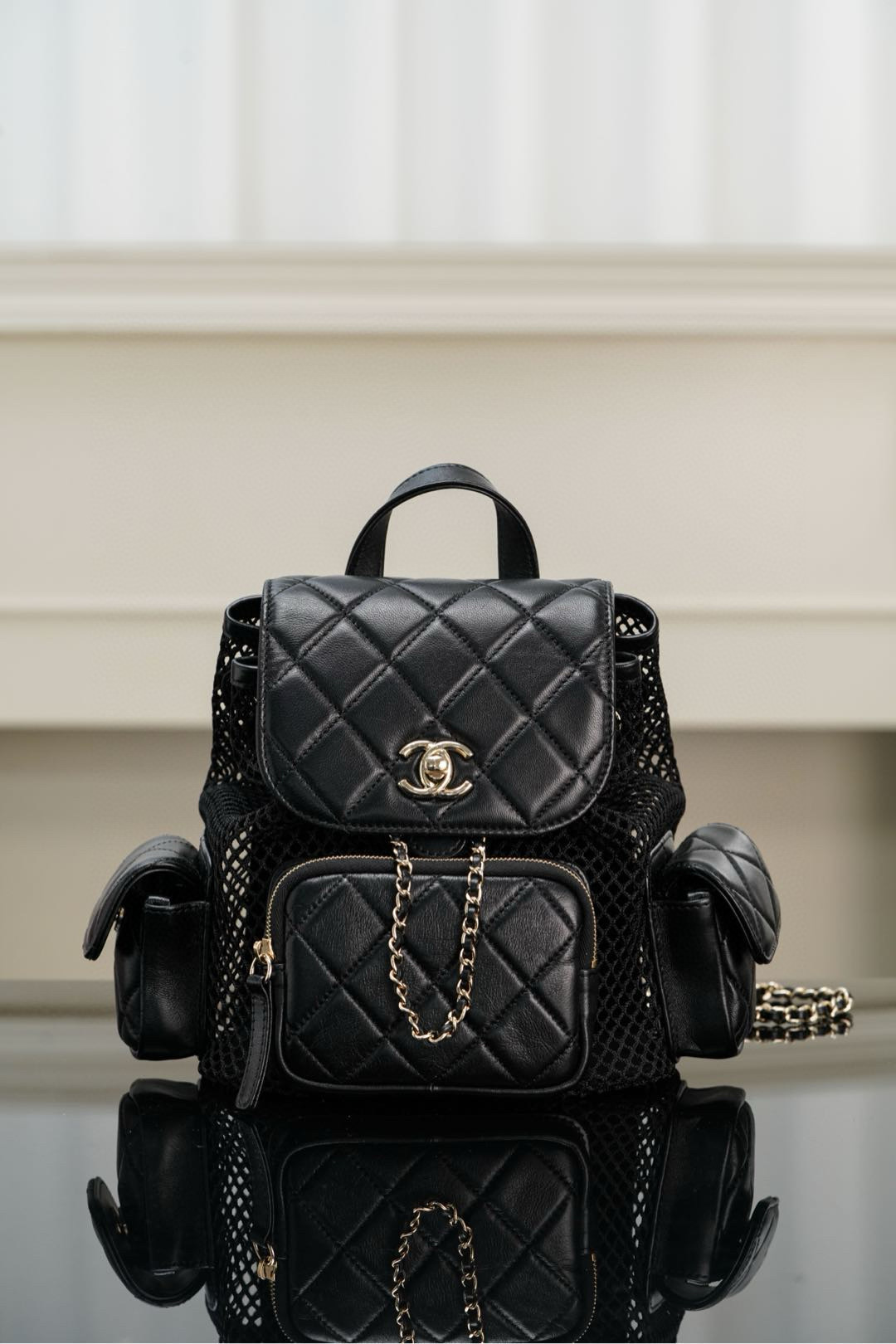 샤넬 Chanel 25s Backpack Black 25cm