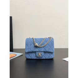 샤넬 Chanel 25c Mini Flap Bag 99438 Blue 20cm