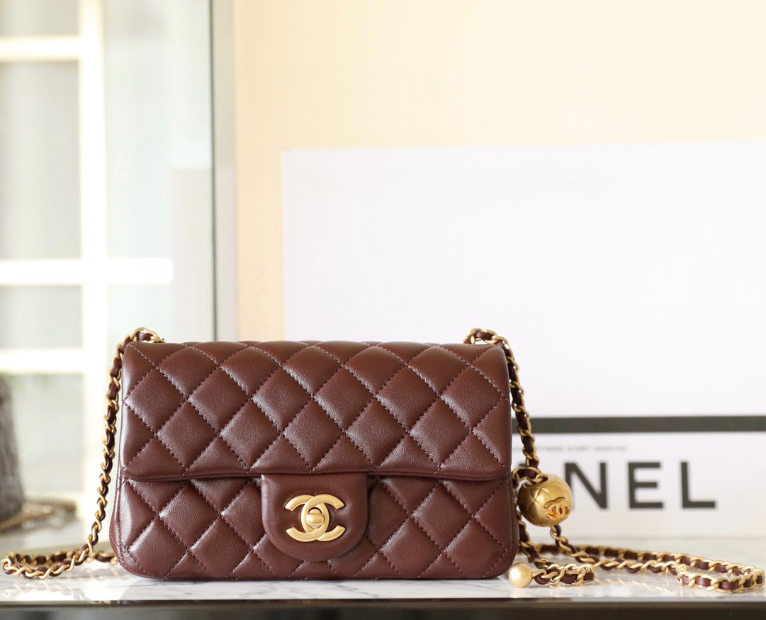 샤넬 Chanel 24k AS1787 Mini Flap Bag C-061 Madder brown 20cm