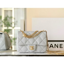 샤넬 Chanel 24P Mini Flap Bag C-541 grey 20cm