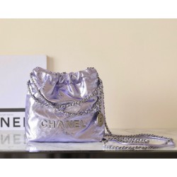 샤넬 Chanel 25c AS3980 22 Mini Handbag C-051 purple 19cm