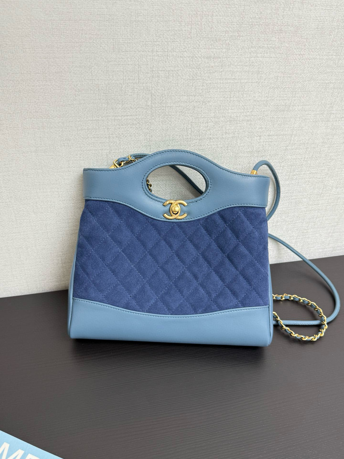 샤넬 Chanel 25P AS4133 31 Mini Shopping Bag 99338 Blue 22cm