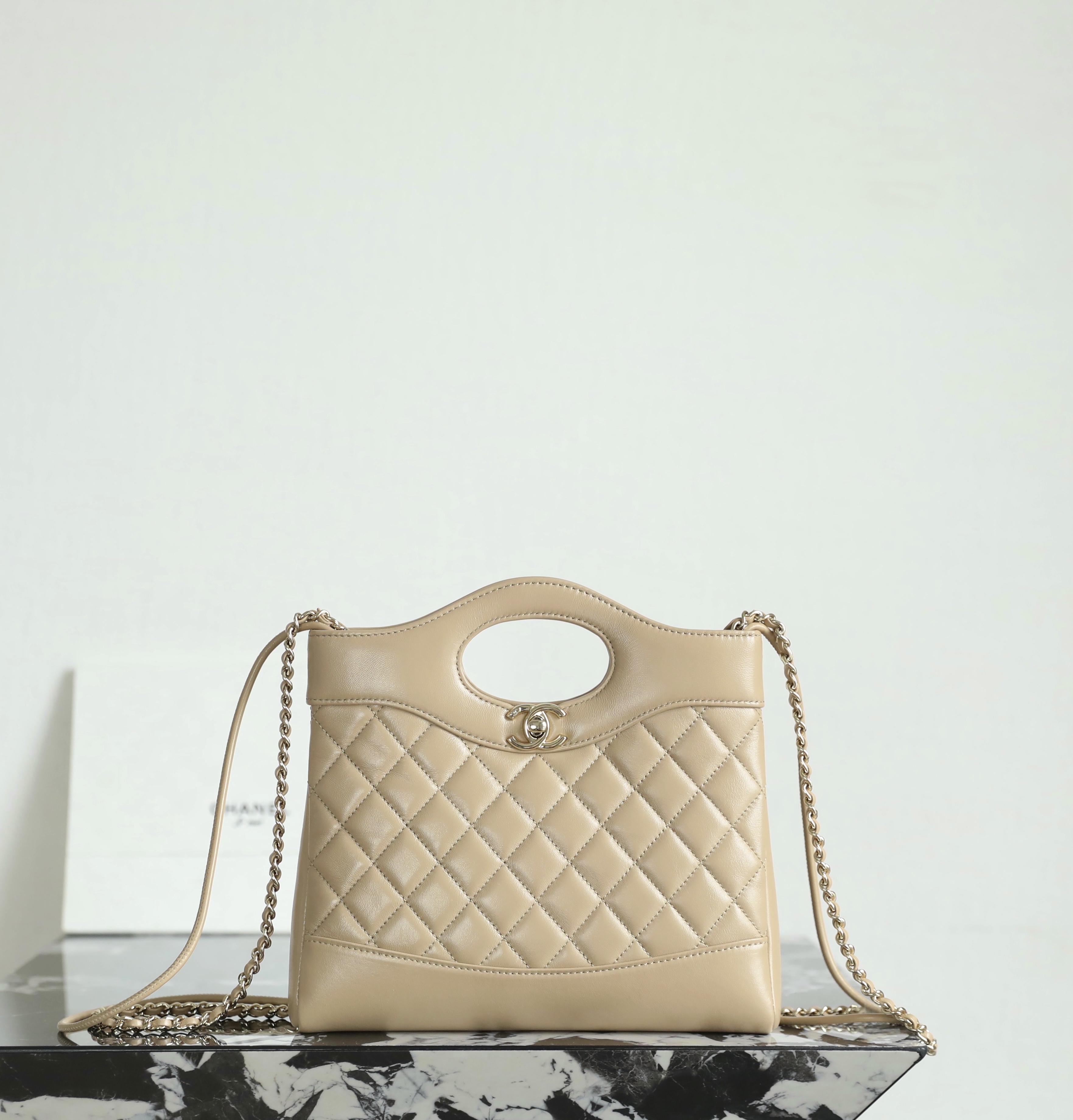 샤넬 Chanel AS4133 31 Mini Shopping Bag C-531 Apricot 22cm