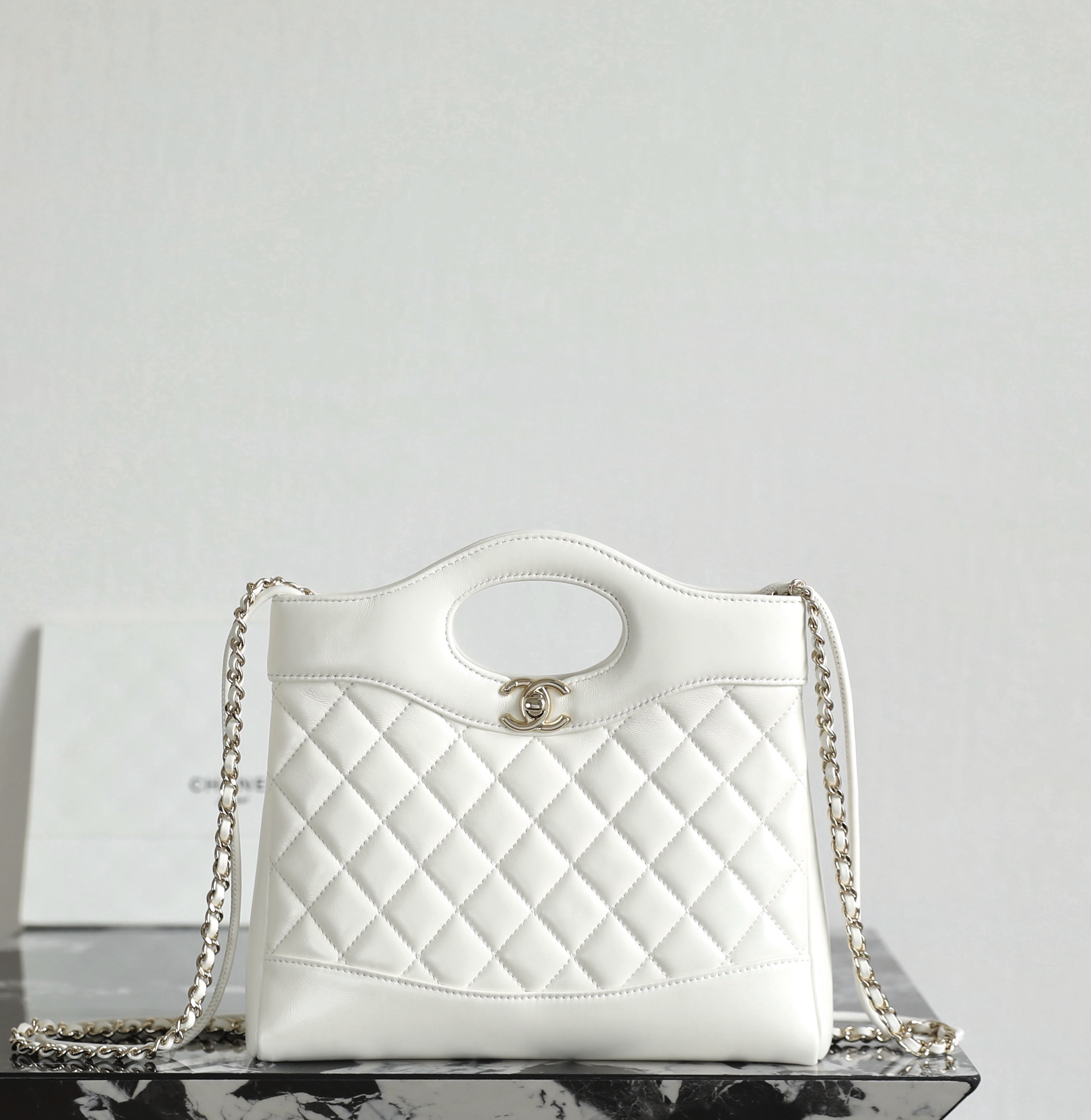 샤넬 Chanel AS4133 31 Mini Shopping Bag C-531 White 22cm