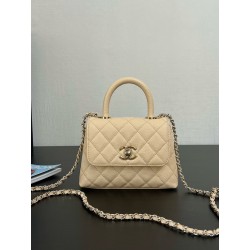 샤넬 Chanel Mini CoCo Handle Nano Flap Bag 99410 Apricot 14.5cm