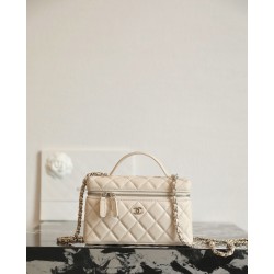 샤넬 Chanel 25p LP Long Vanity with chain C-511 Milky brown 19.5cm