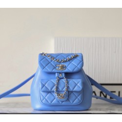 샤넬 Chanel 24p Duma Small Backpack C-541 Blue 18cm