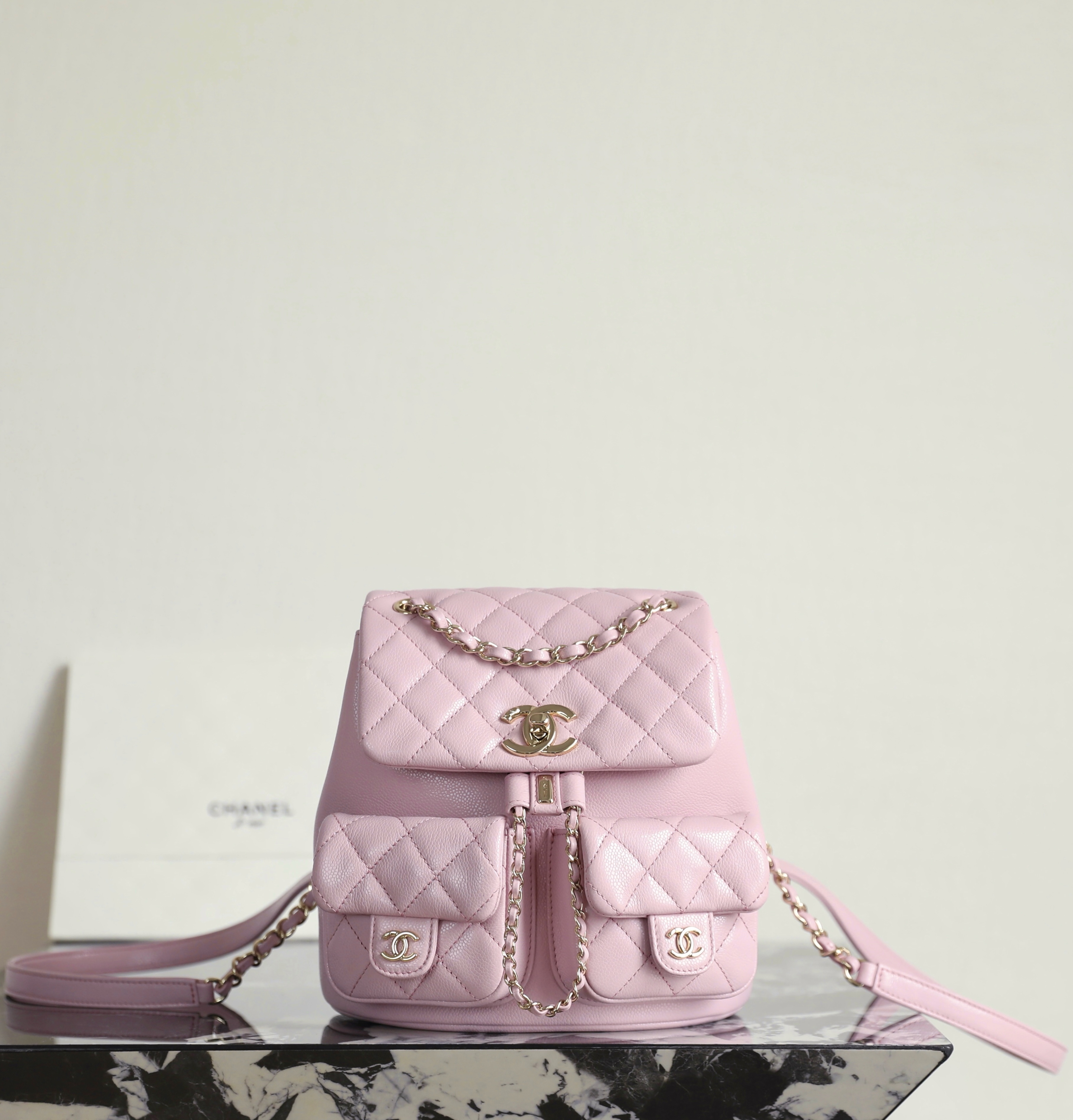 샤넬 Chanel 25p Medium Backpack Pink 20cm
