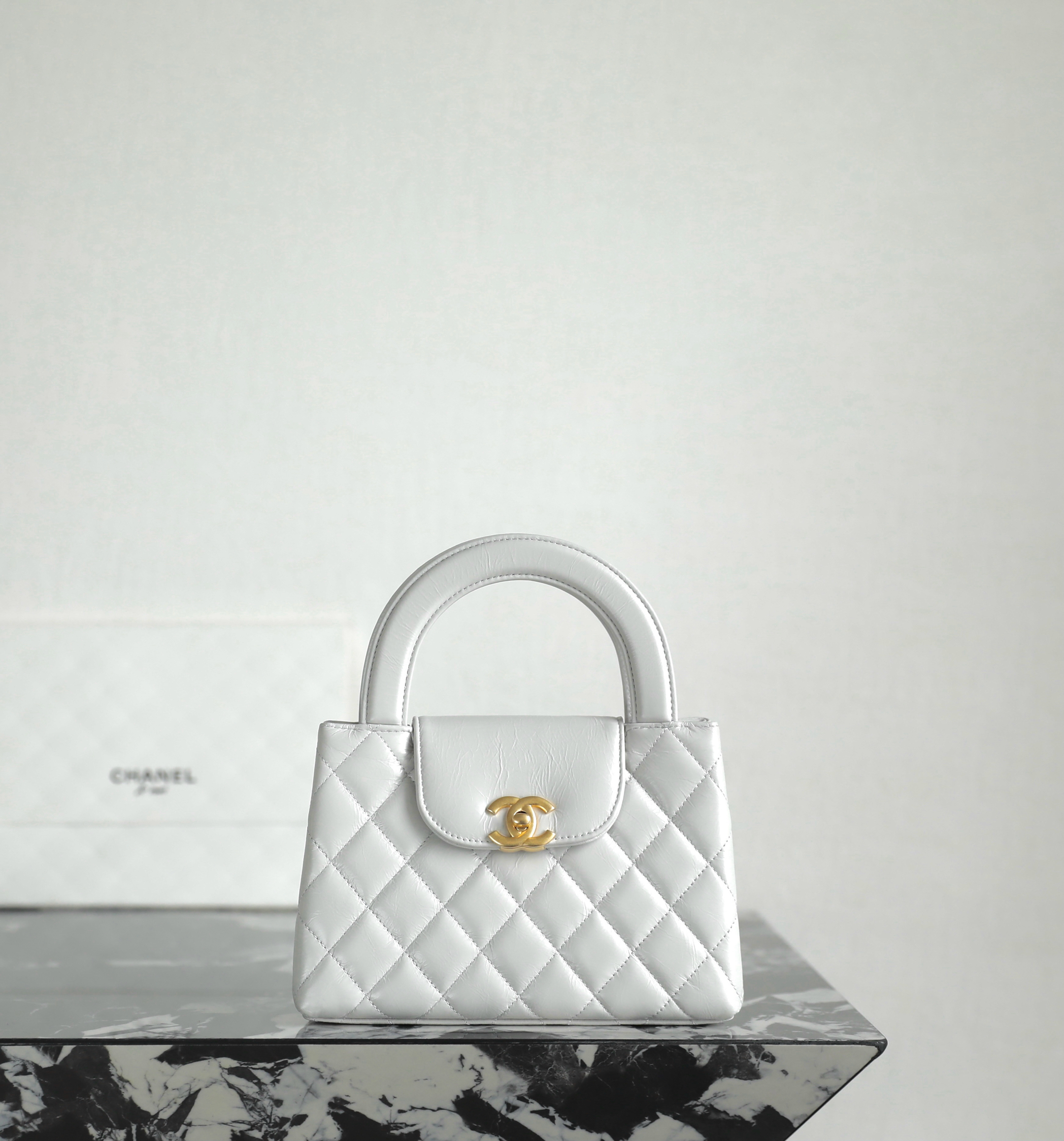 샤넬 Chanel AS4416 Kelly Nano C-521 grey 13cm