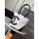샤넬 Chanel Shopping Bag White&Black 20cm