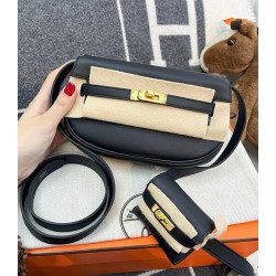 에르메스 Hermes Kelly Moove Swift 89 Noir/gold