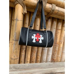 크롬하츠 Chrome Hearts CHB055 탑 핸들백 Black