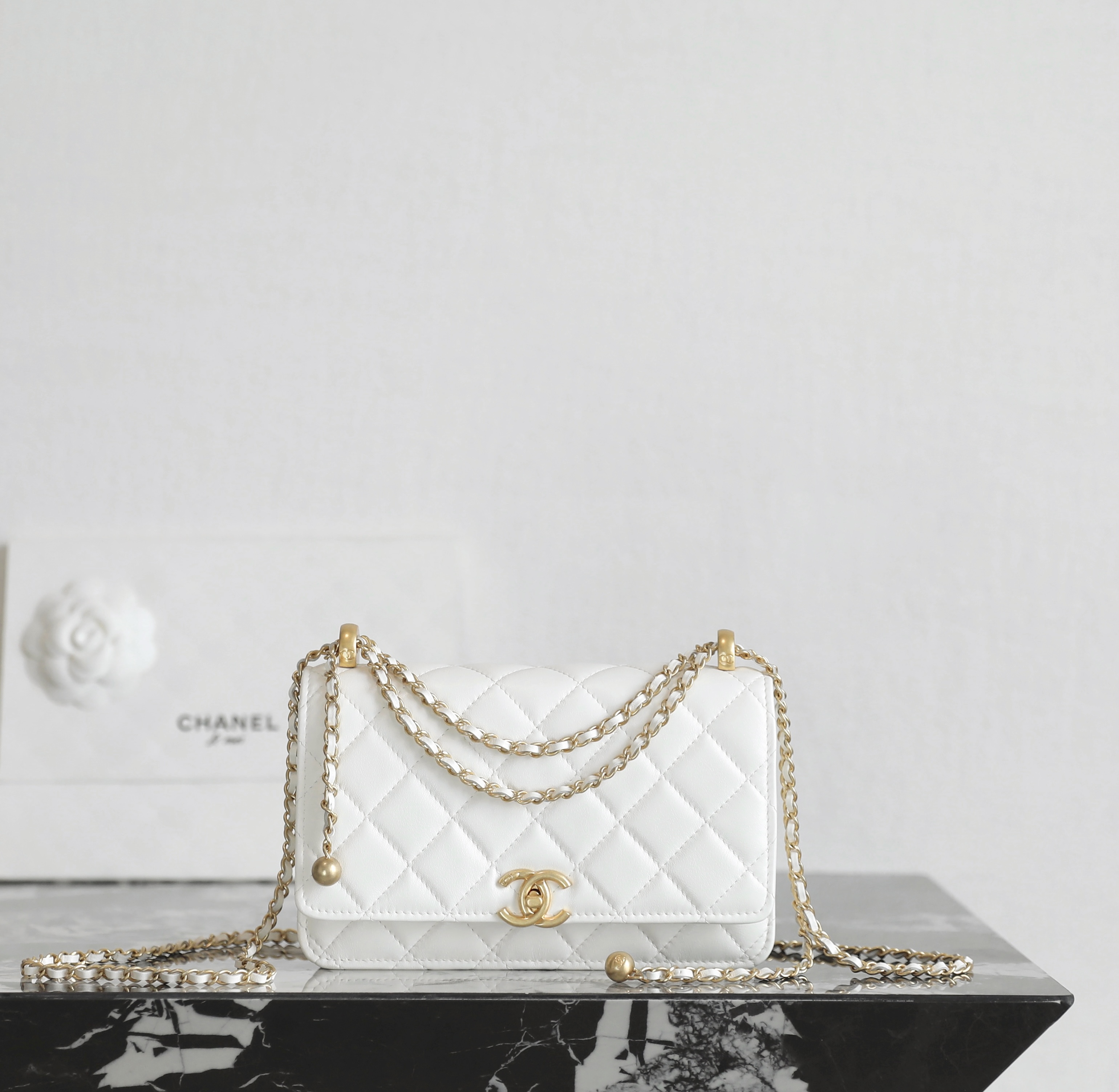 샤넬 Chanel 25s AP2289 Wallet on Chain C-811 White 19.3cm