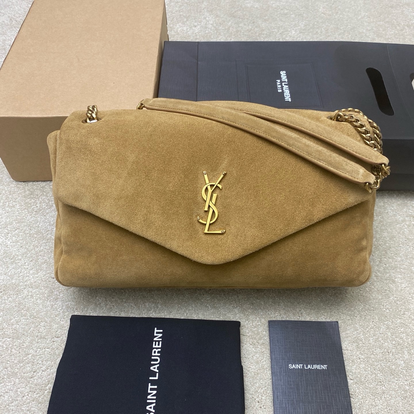 생로랑 Saint laurent/YSL 777399 Calypso Large in Suede Warm 37CM