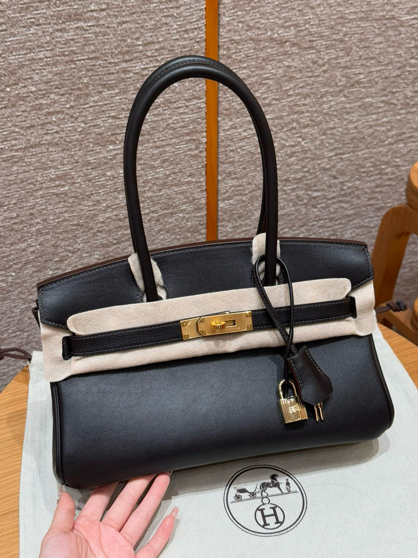 에르메스 Hermes Shoulder Birkin 29cm Swift 46 Ebene/gold