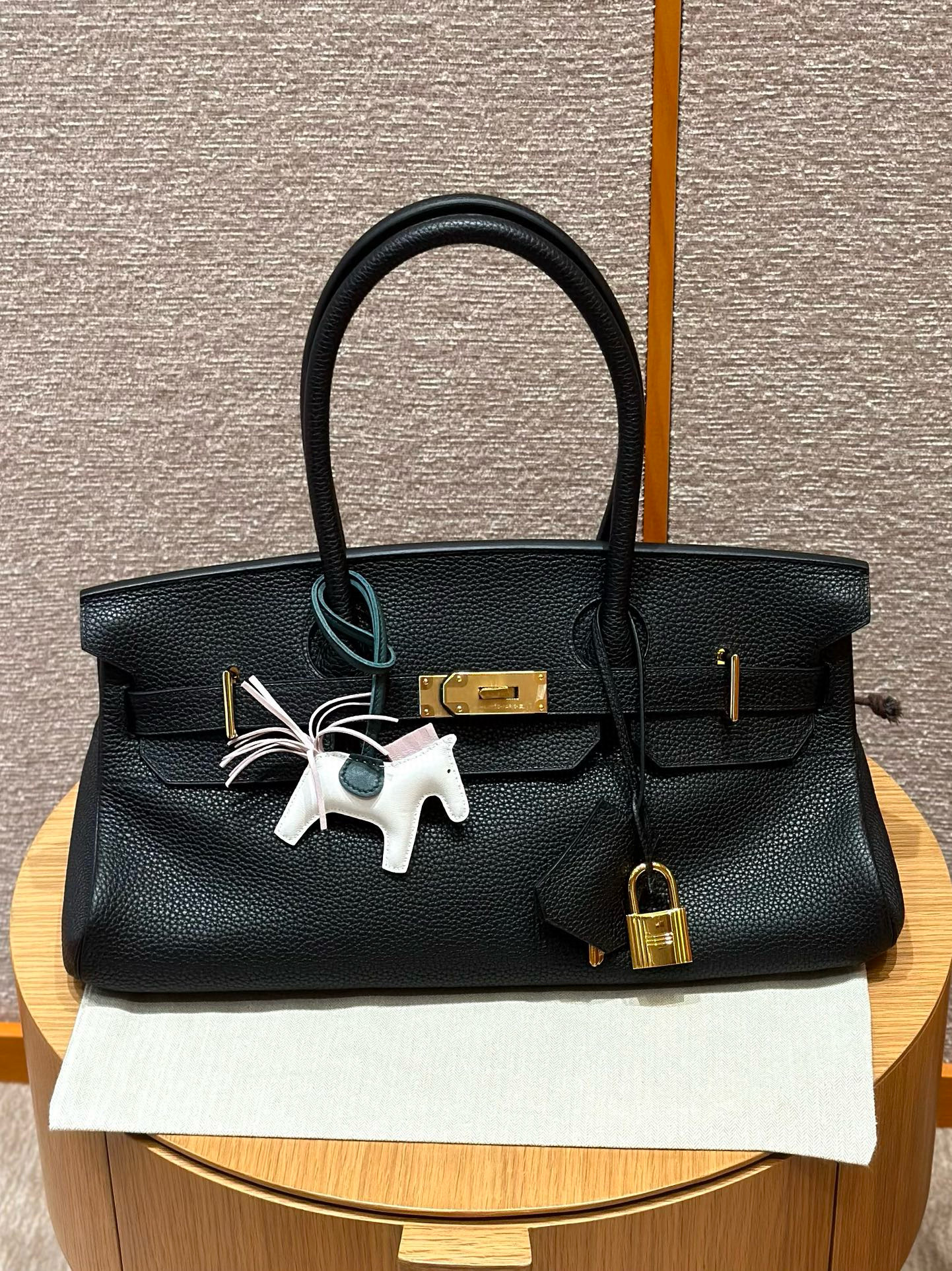 에르메스 Hermes Shoulder Birkin 42cm Clemence 89 Noir/gold