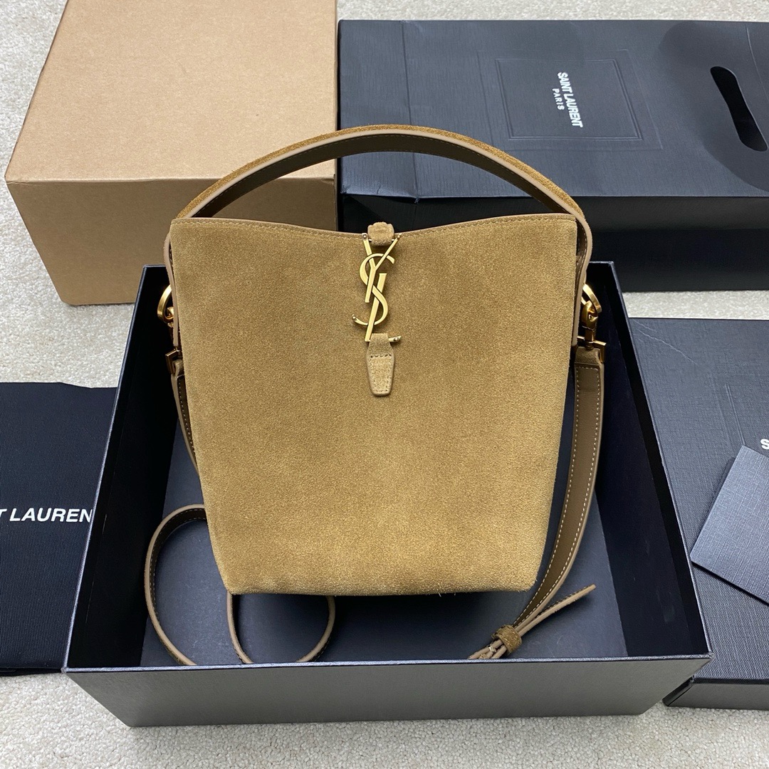생로랑 Saint laurent/YSL 749036 Le 37 Small in Suede Golden Leaf