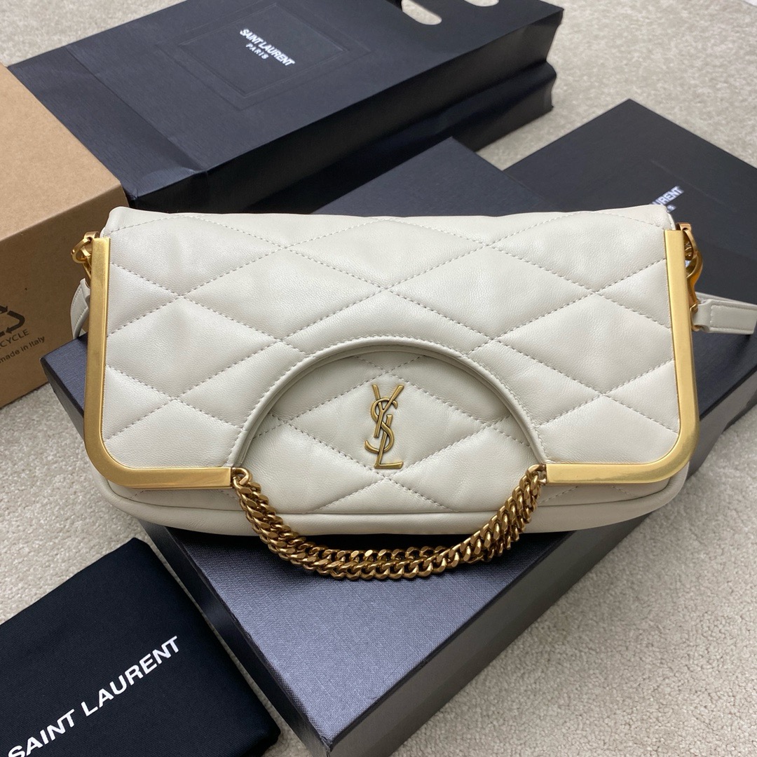 생로랑 Saint laurent/YSL 754001 87 In Quilted Lambskin White
