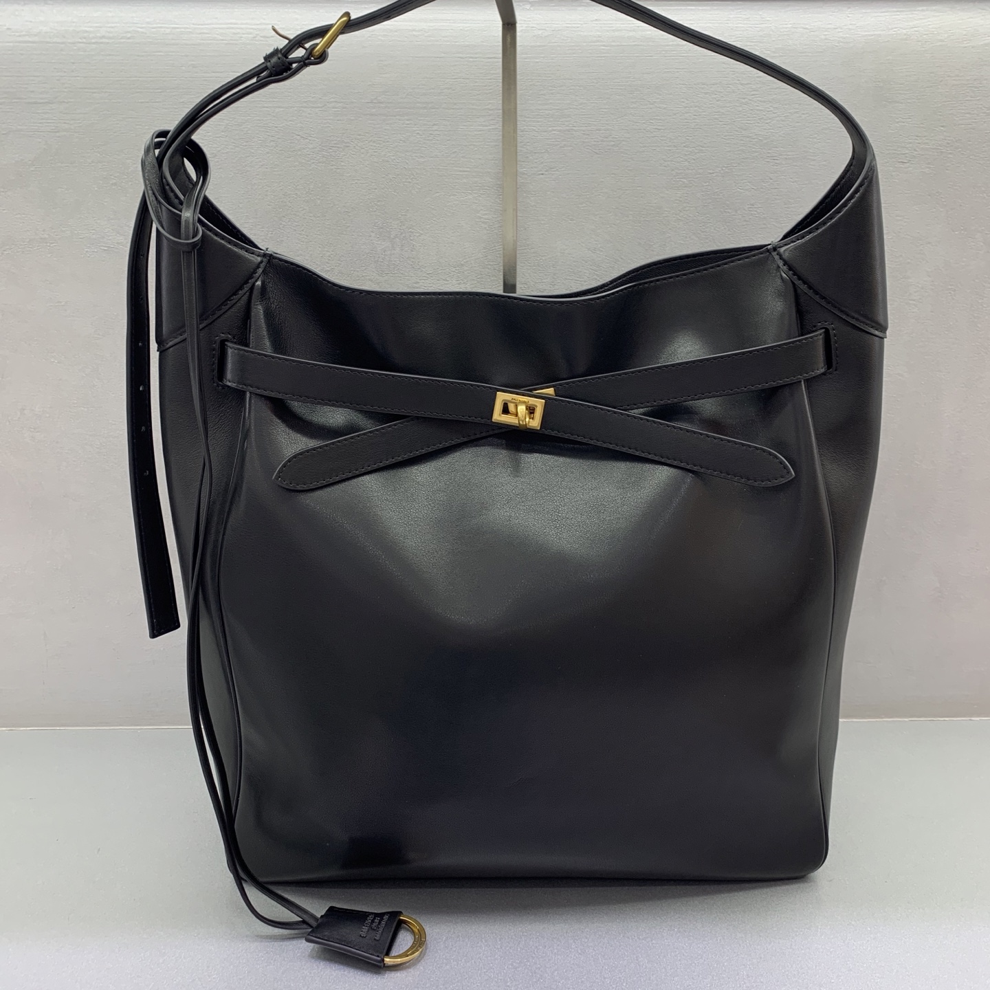 발렌시아가 Balenciaga 8057582 Bel Air Large Hobo Bag Black