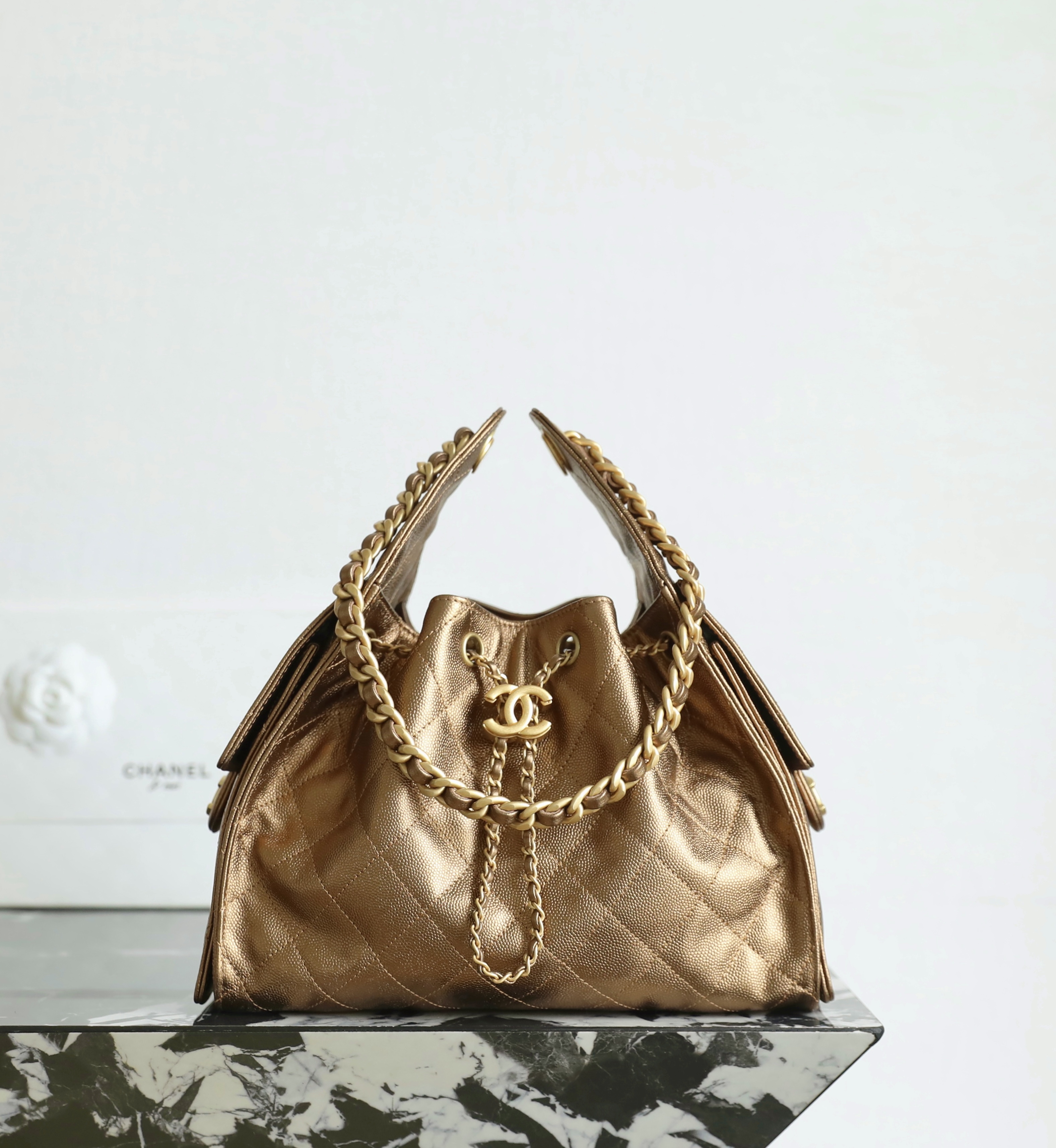샤넬 CHANEL C-581 25Small Handbag AS5293 gold 26cm