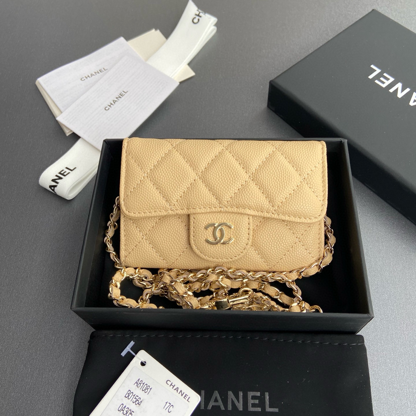 샤넬 Chanel Classic Wallet On Chain WOC 체인 지갑A81081 11cm
