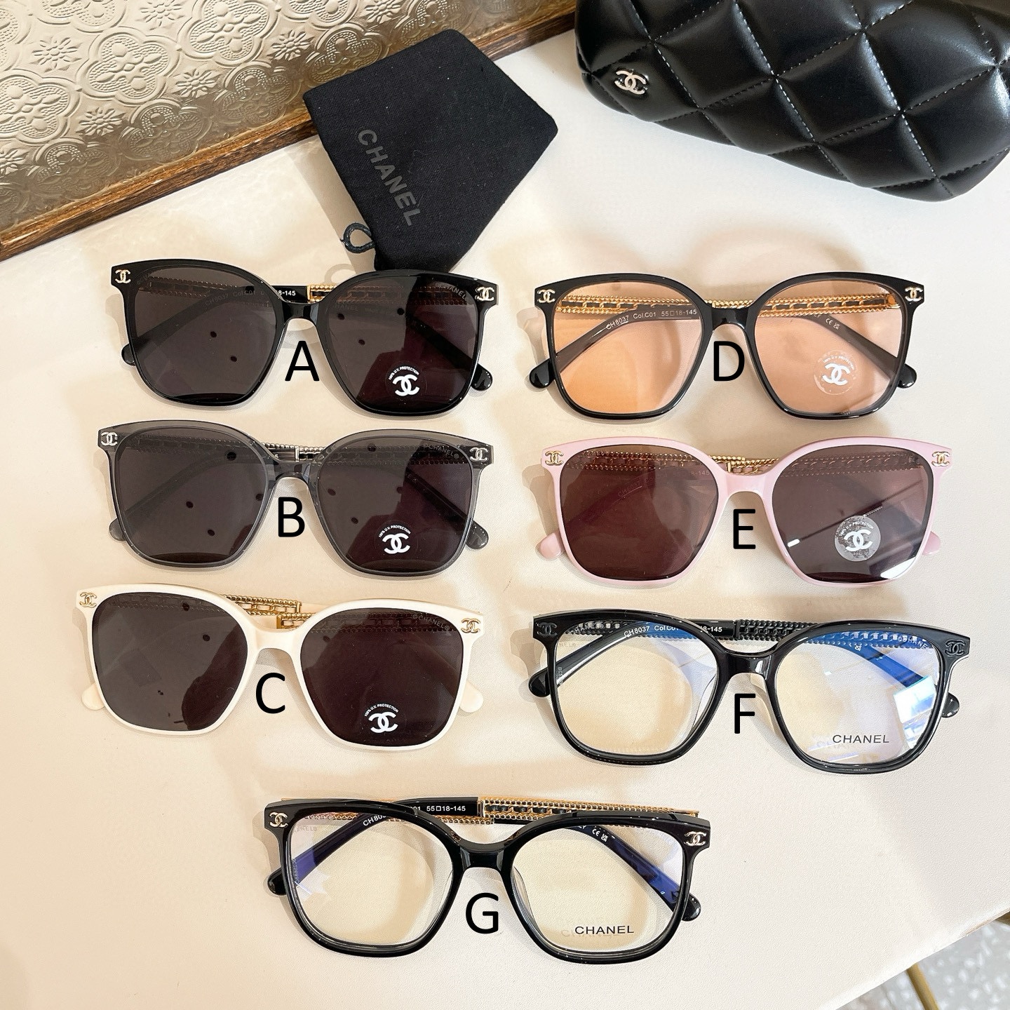 샤넬 Chanel CH8037 54口18-140