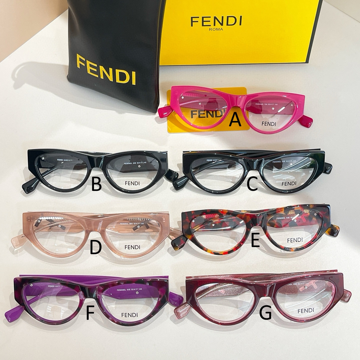 펜디 FENDI FE50092L 52口17-145