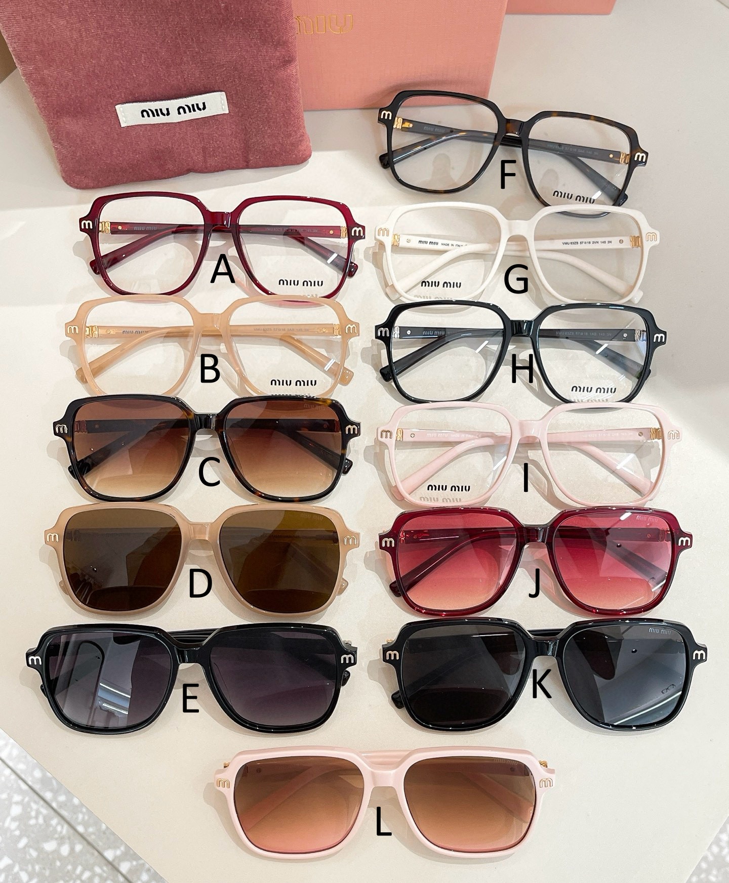 미우 미우 MIU MIU VMU 63ZS 57口16-145