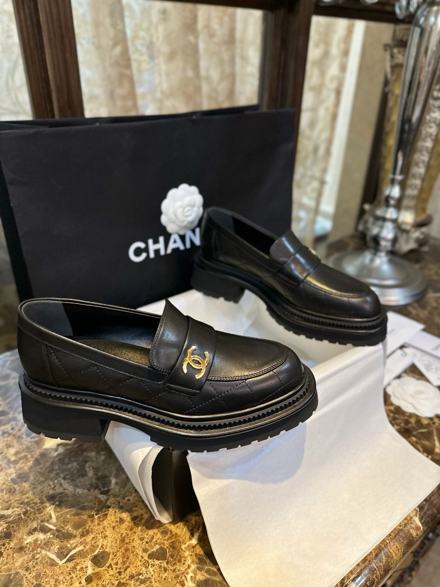 샤넬 CHANEL 23A G45074 로퍼 Black