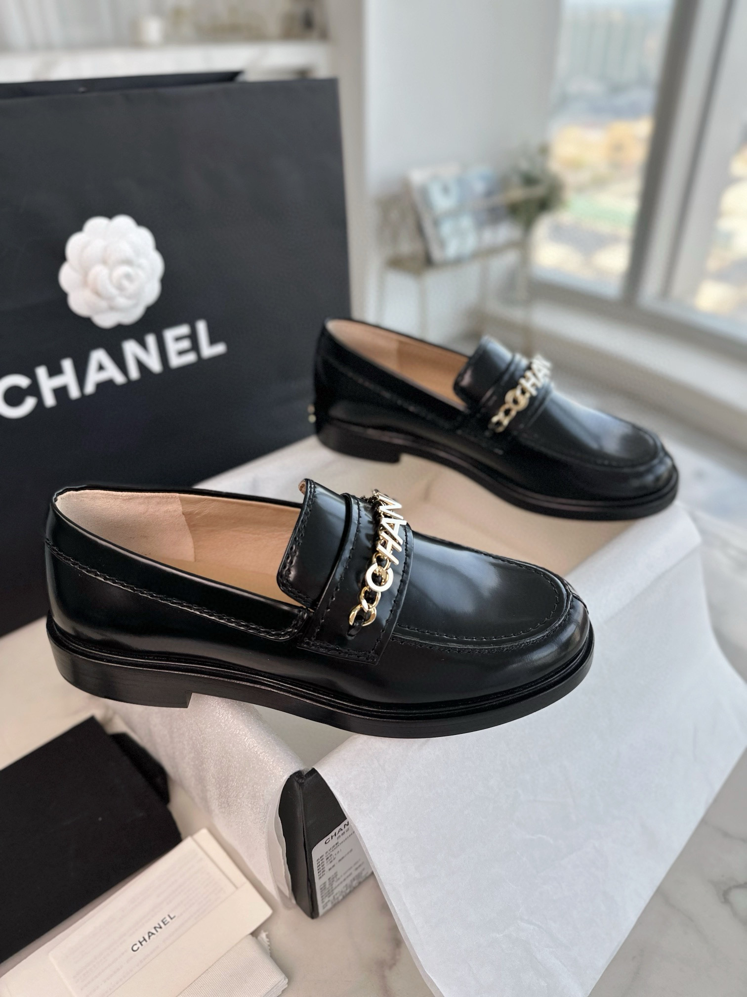 샤넬 CHANEL G37430 로퍼 Black