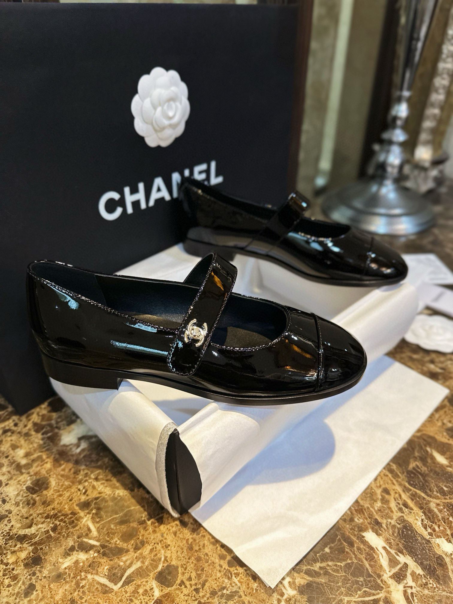 샤넬 CHANEL 23K G45280 메리제인 슈즈 Black