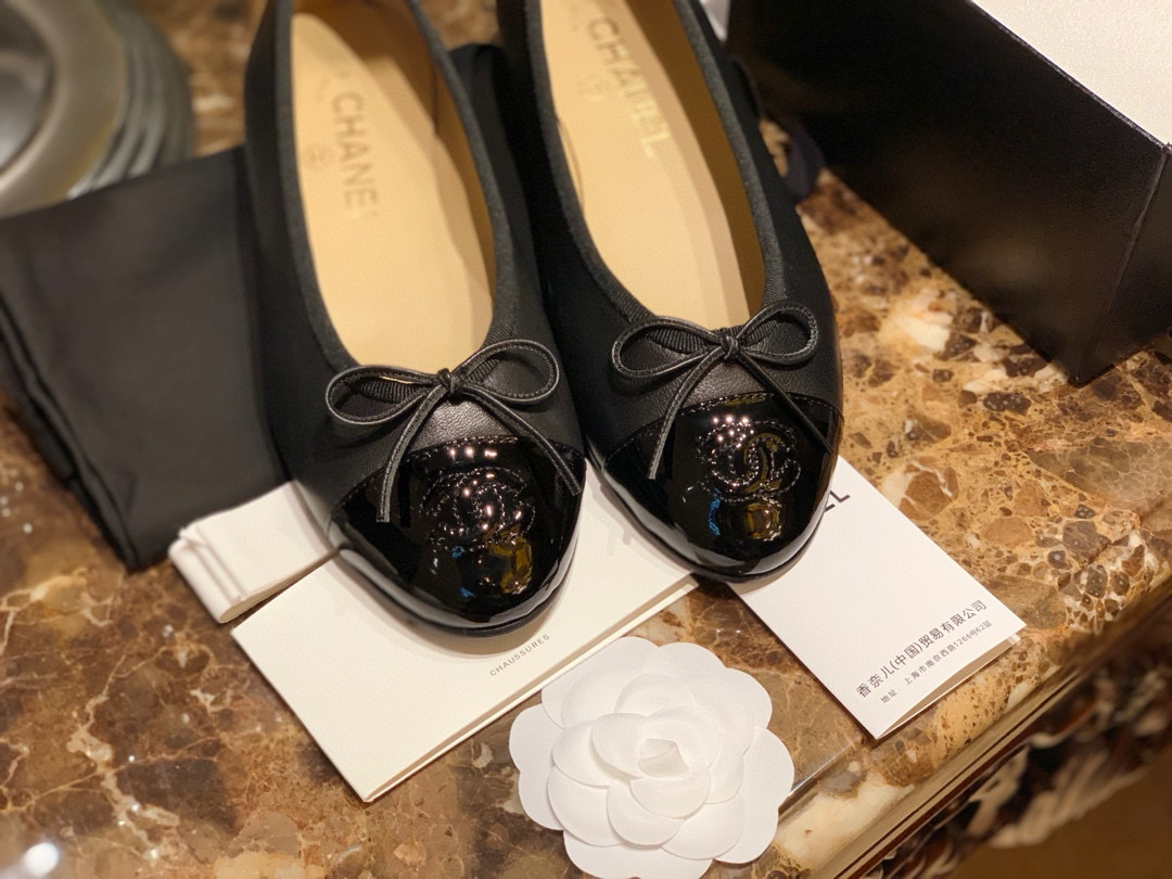 샤넬 CHANEL G02819 플랫 Black