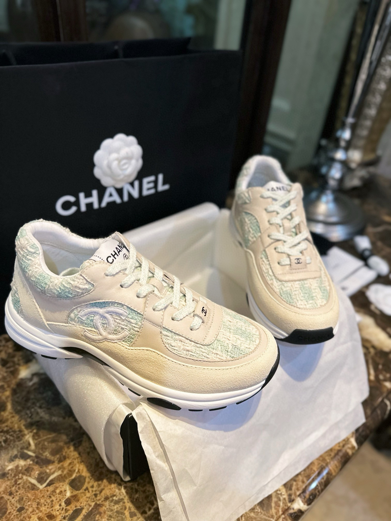 샤넬 CHANEL 23S G38299 스니커즈 green