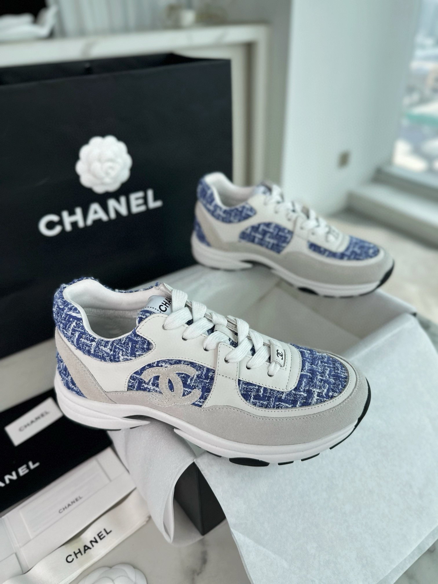 샤넬 CHANEL 24P G38299 스니커즈 Blue