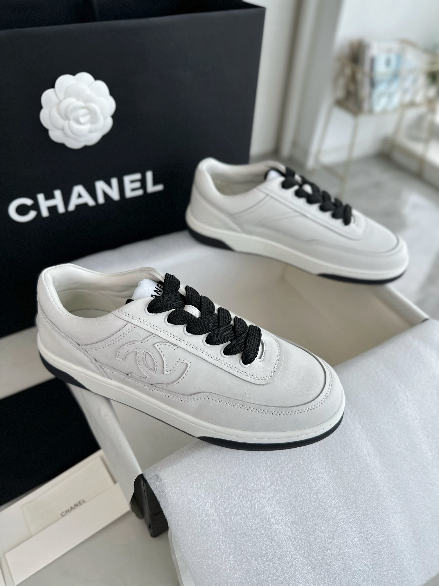 샤넬 CHANEL 24P G39978 스니커즈 White