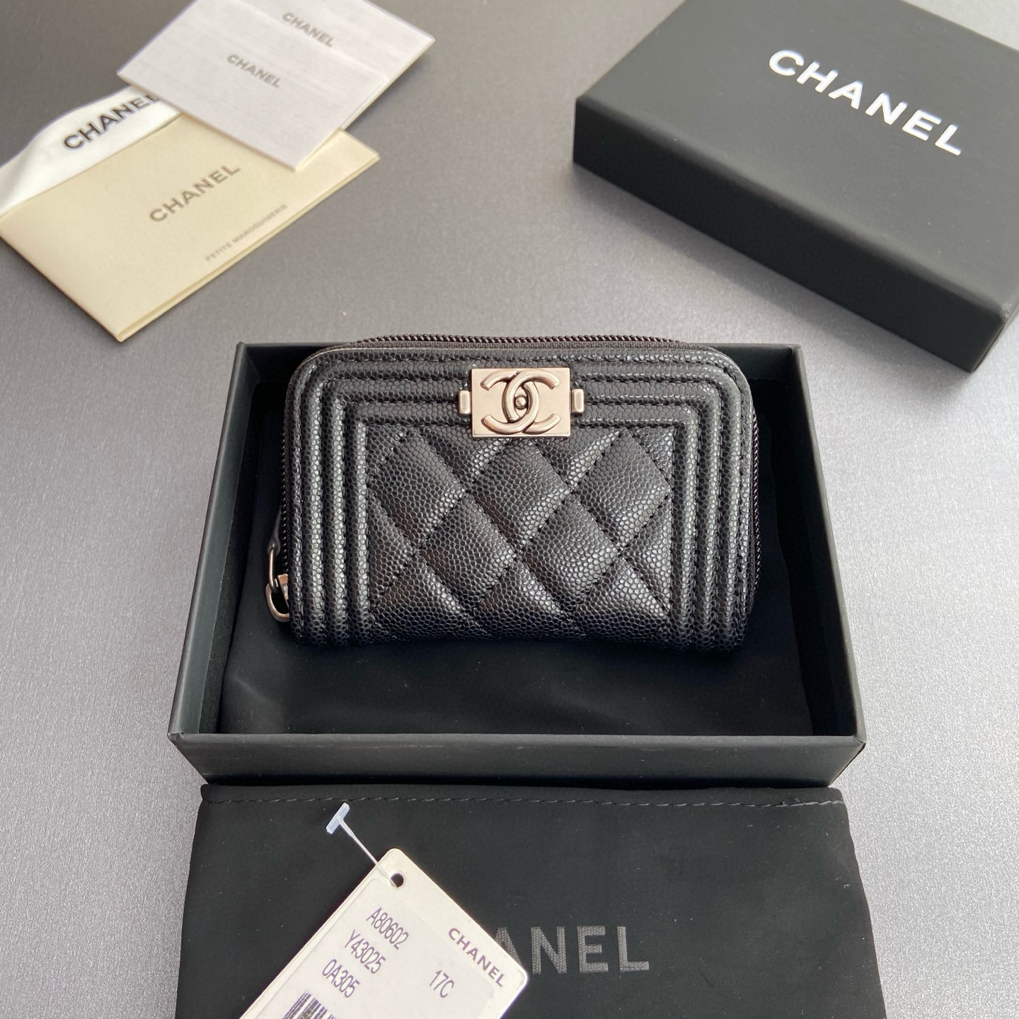 샤넬 Chanel A80602 지갑 Black&silver