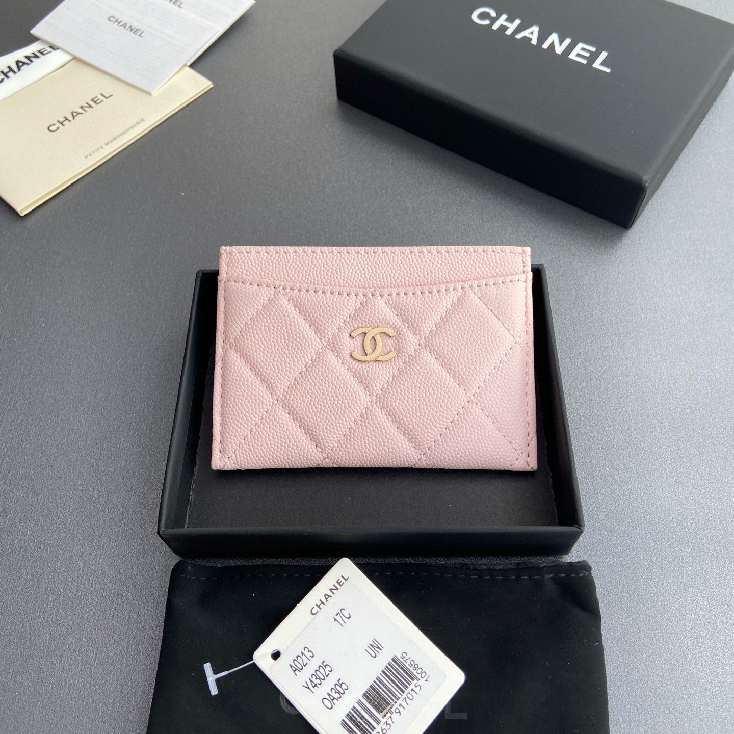 샤넬 Chanel A31510 0213 카드 케이스 pink 11cm
