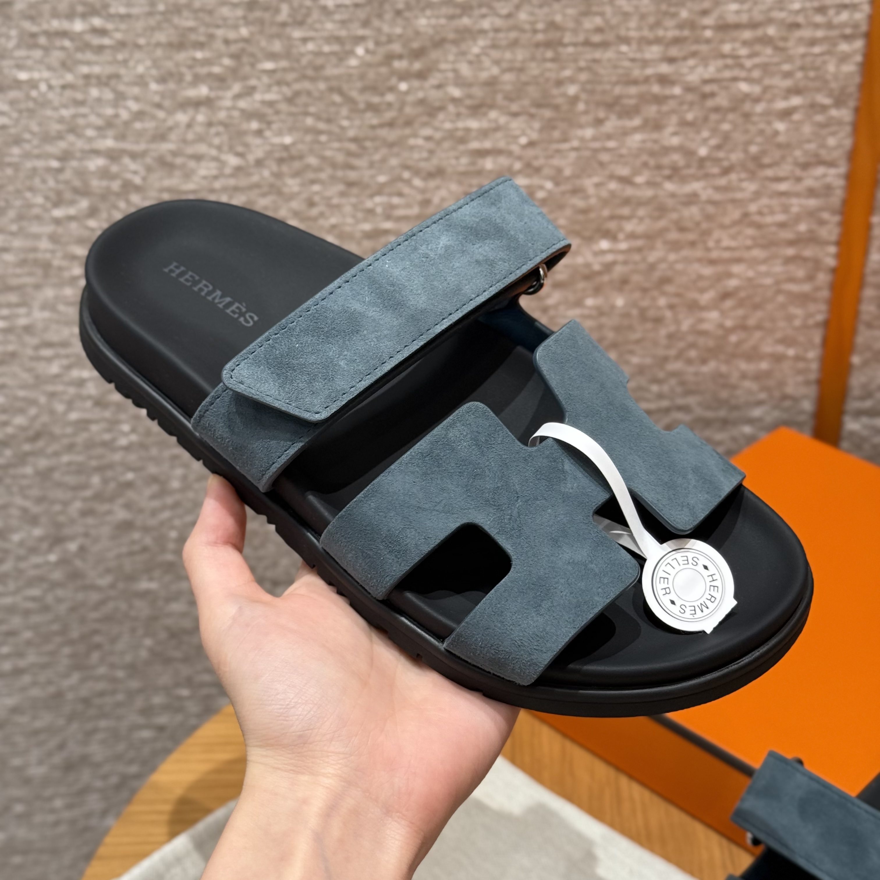 에르메스 Hermes 225 Chypre sandal chamois&Blue Celeste