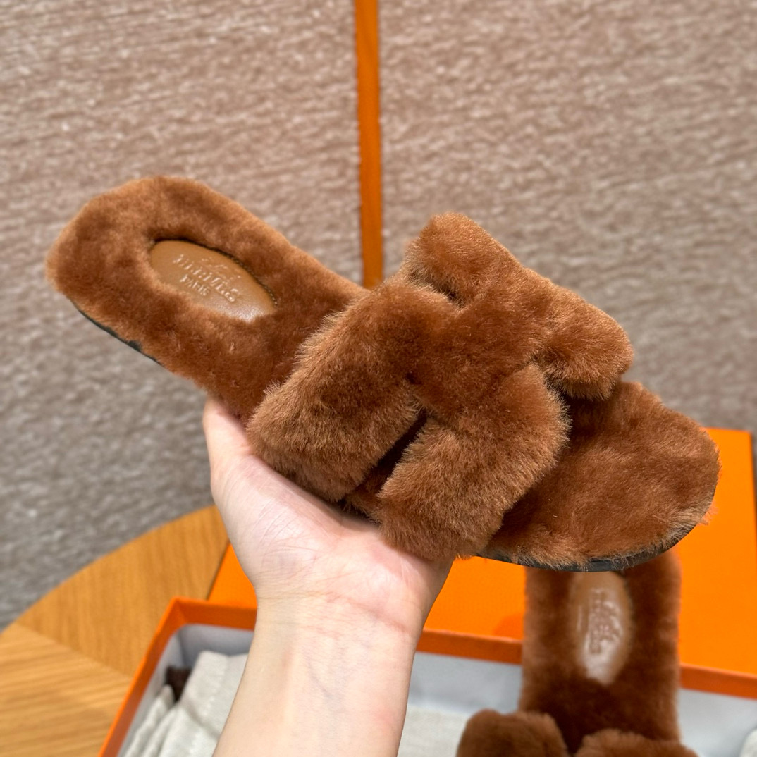 에르메스 Hermes 181 Oran sanda Woolskin&Naturel