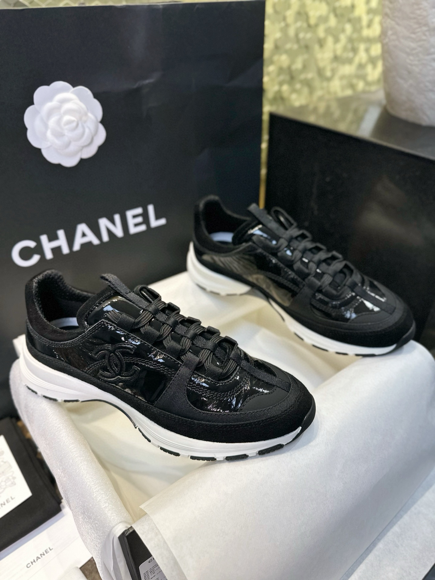 샤넬 CHANEL 25A G46609 스니커즈 Black