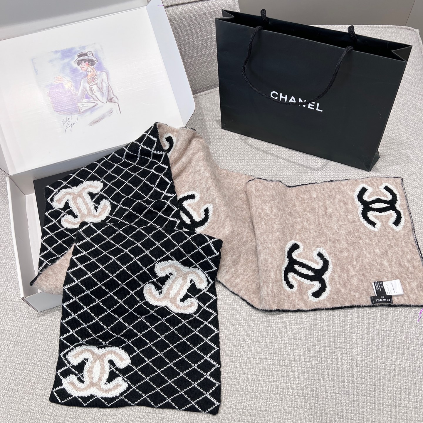 샤넬 CHANEL 스카프 180x30cm