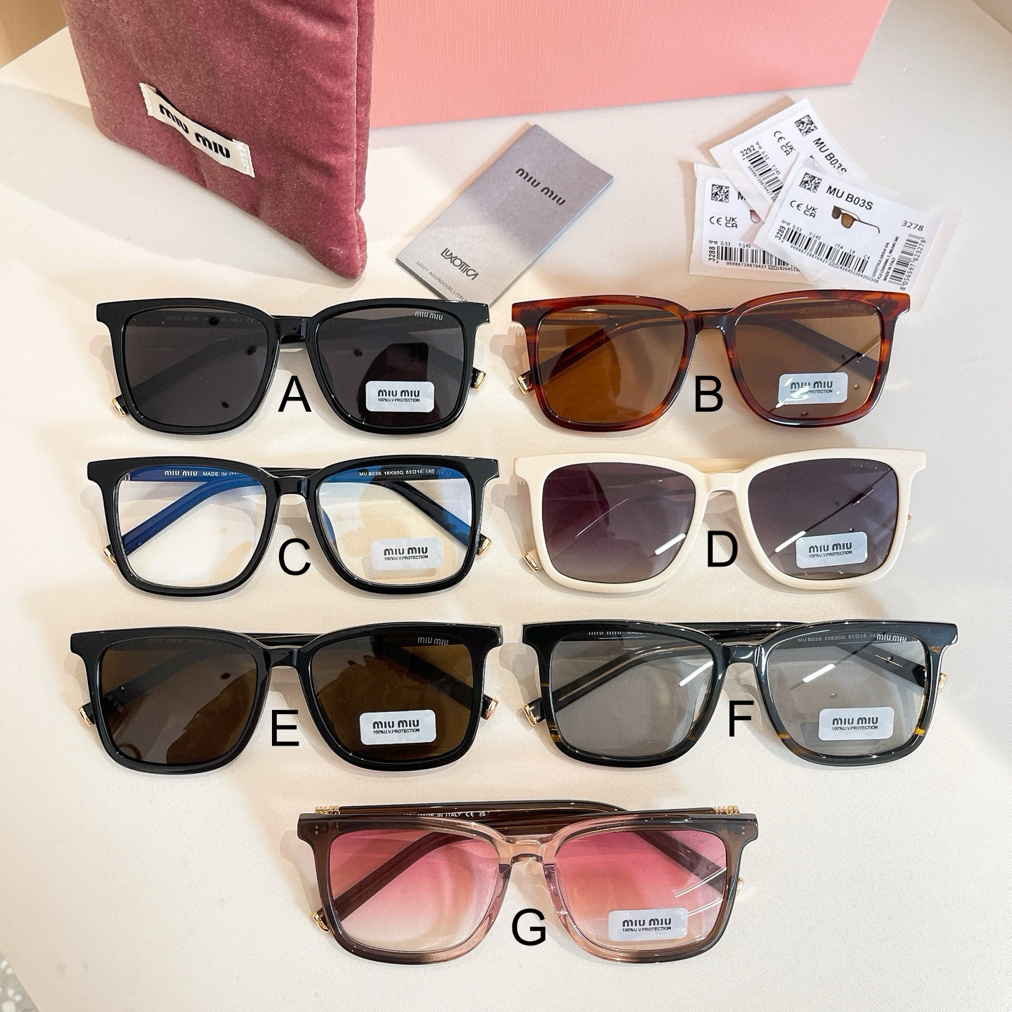 미우 미우 MIU MIU MU B03S 53口18-145