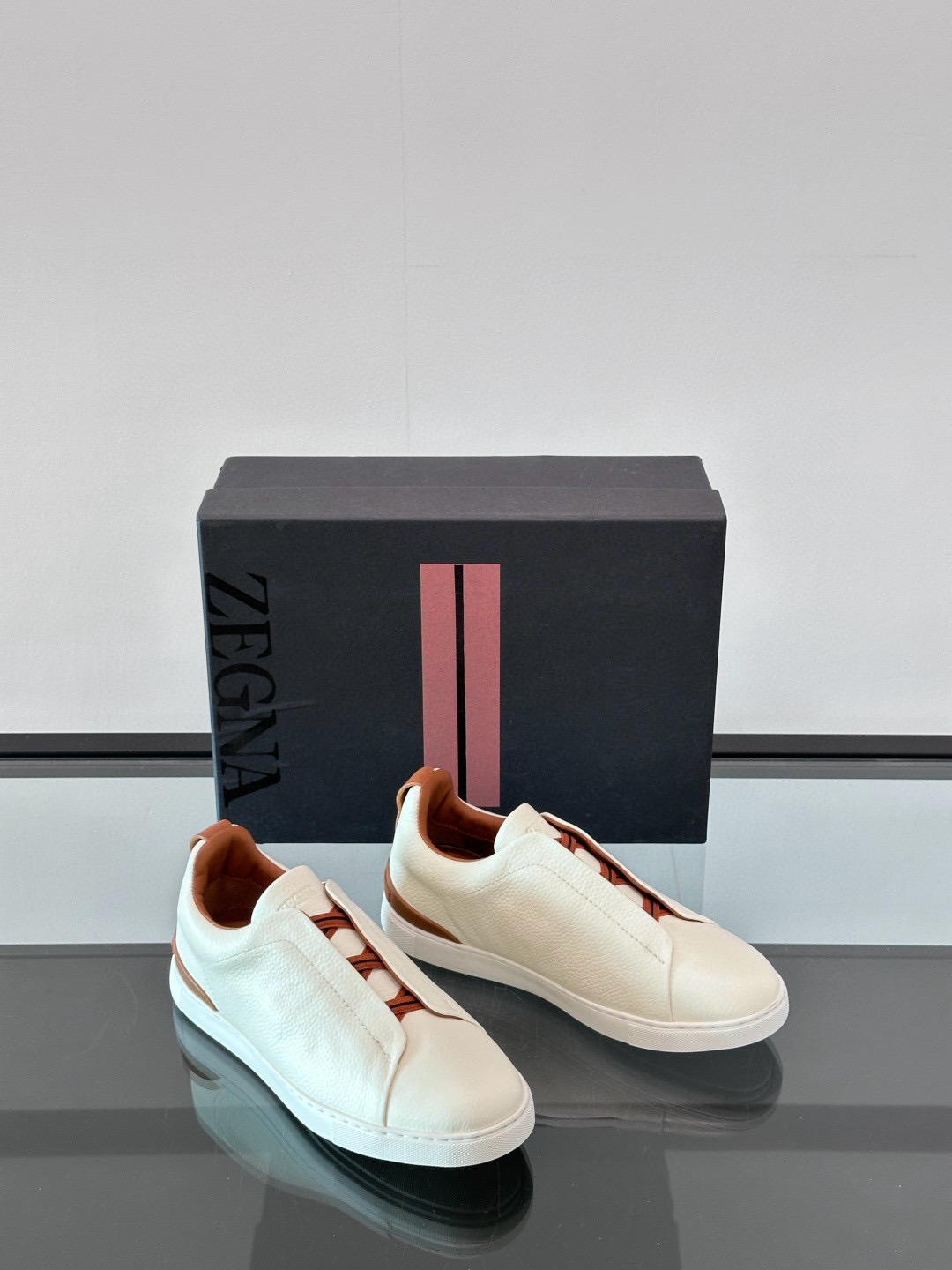 제냐 Zegna Triple Stitch 스니커즈