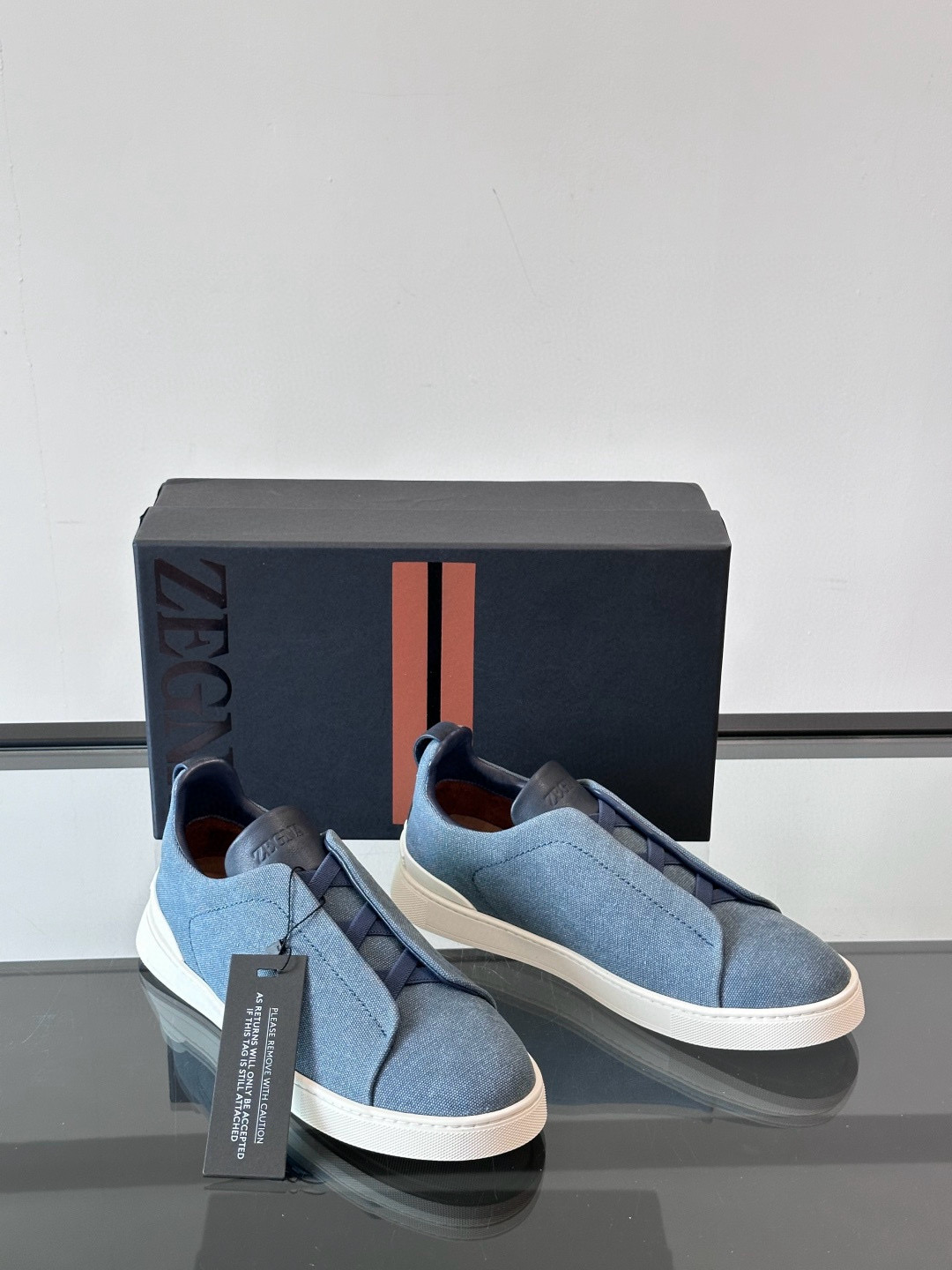 제냐 Zegna Triple Stitch 스니커즈