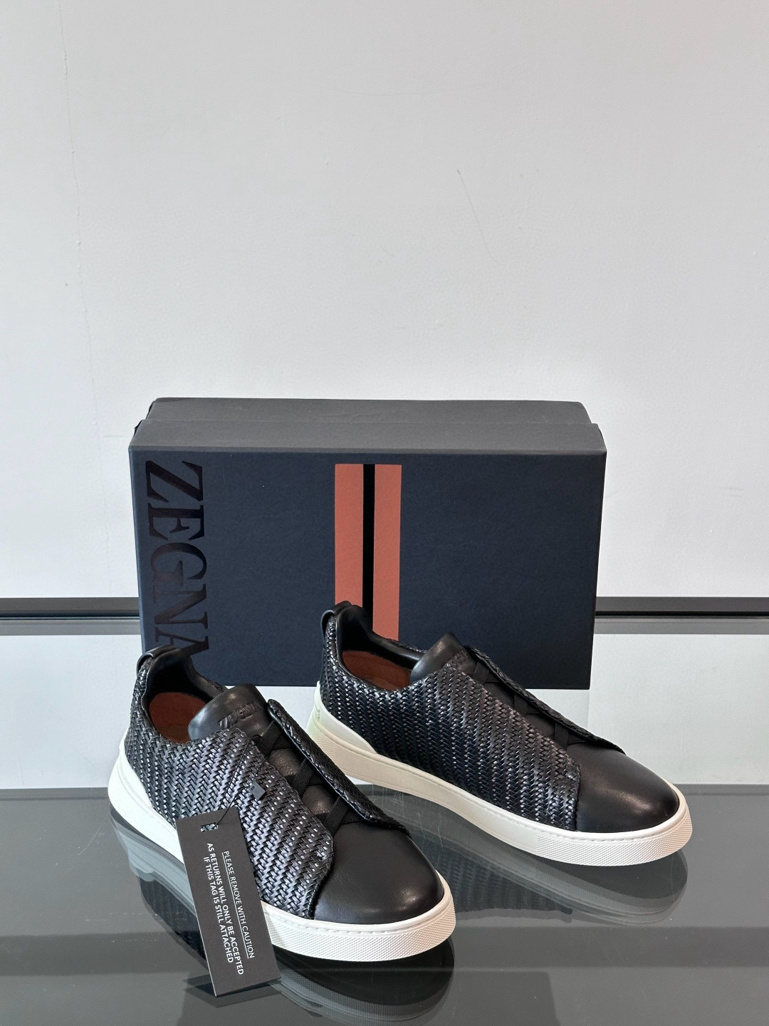 제냐 Zegna Triple Stitch 스니커즈