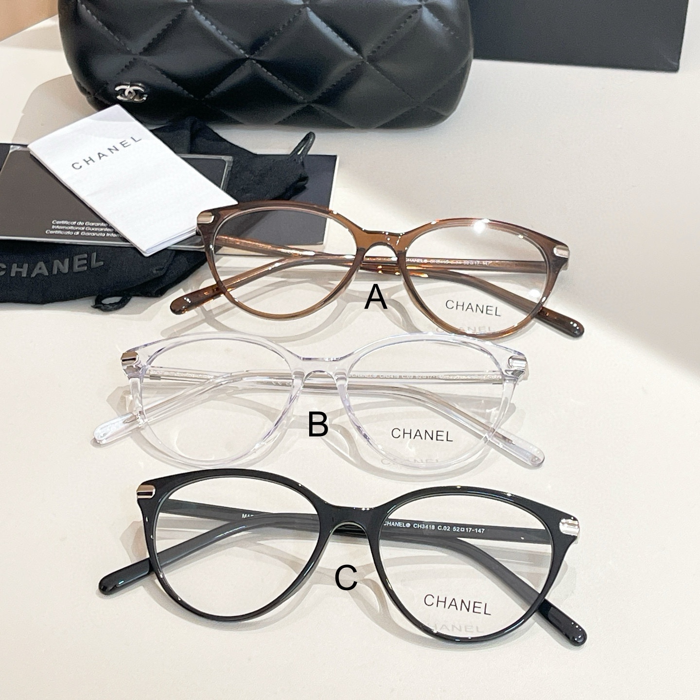 샤넬 Chanel CH3418 52口17-147