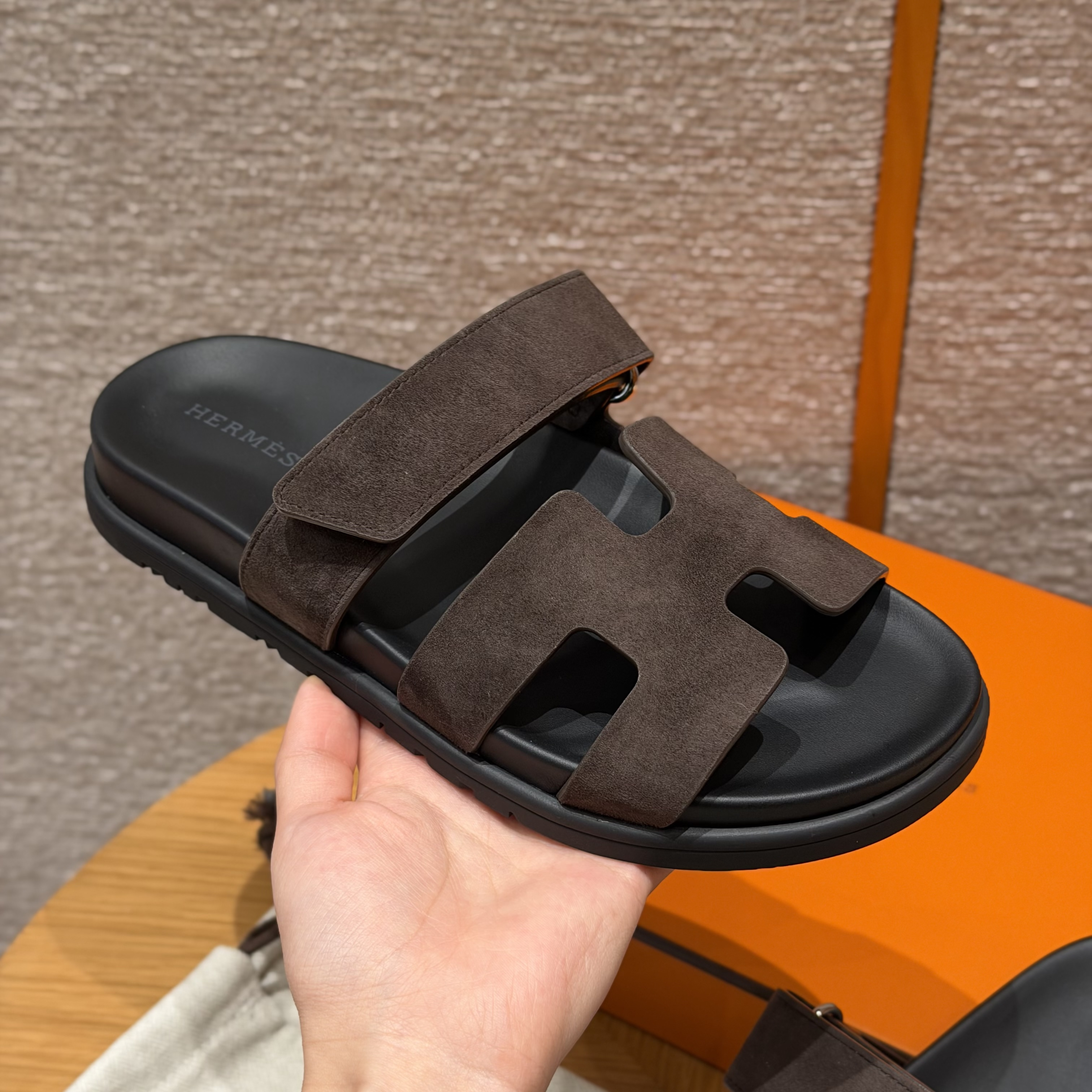 에르메스 Hermes 225 Chypre sandal chamois&Ebene